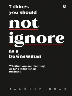 cover image of 7 Things You Should Not Ignore As A Businessman